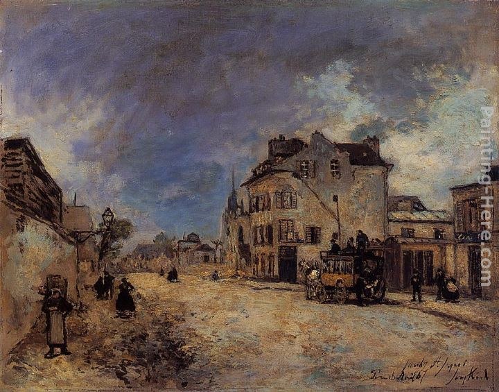 Johan Barthold Jongkind Faubourg Saint-Jacques, the Stagecoach
